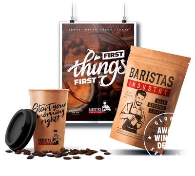 Baristas Roasted Coffee Packaging Design
