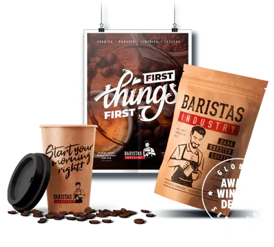 Baristas Roasted Coffee Packaging Design