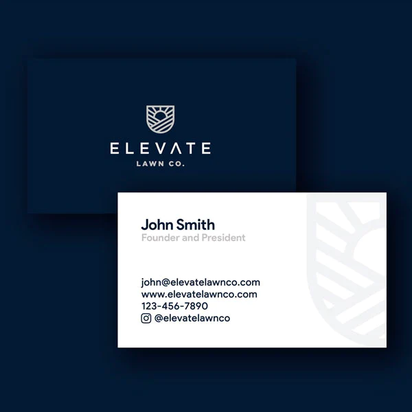 Elevate Lawn Co Business Card Design