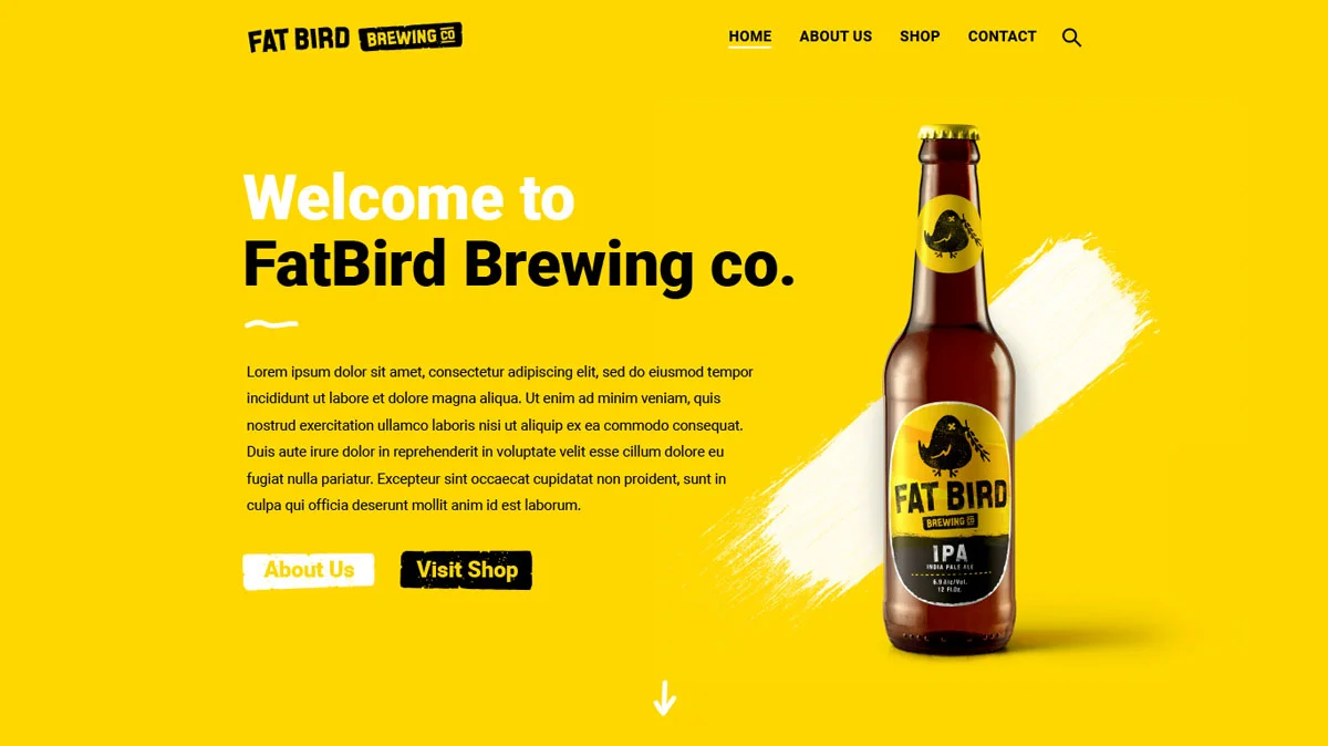 Fatbird Brewery Website Design