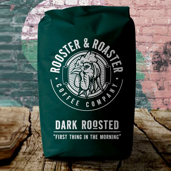 Rooster Roaster Dark Coffee Packaging Design