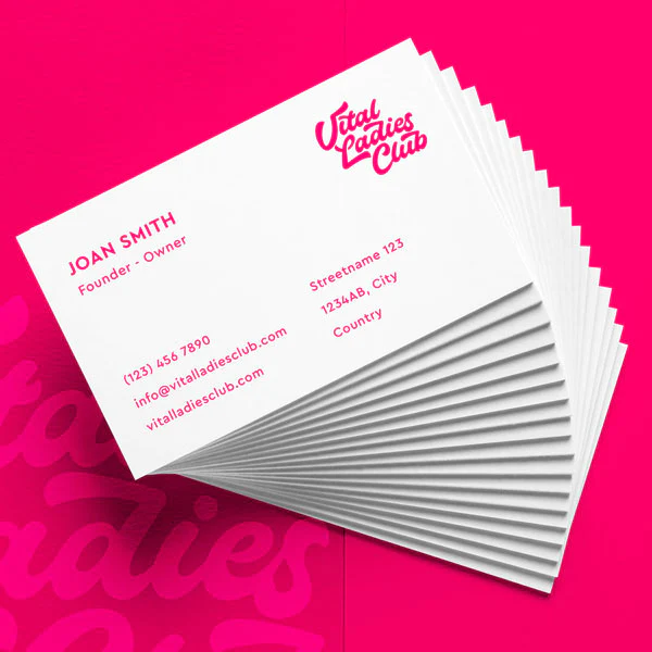 Vital Ladies Club Business Card Design